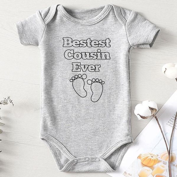 

toddler jumpsuits baby boy winter clothes nwborn girl romper summer 2021 est cousin ever 0-24 months onesie, Blue