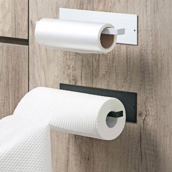 

toilet paper holders non perforated towel holder self adhesive wall roll racks kitchen organizer stand tissue mounted p x8q8