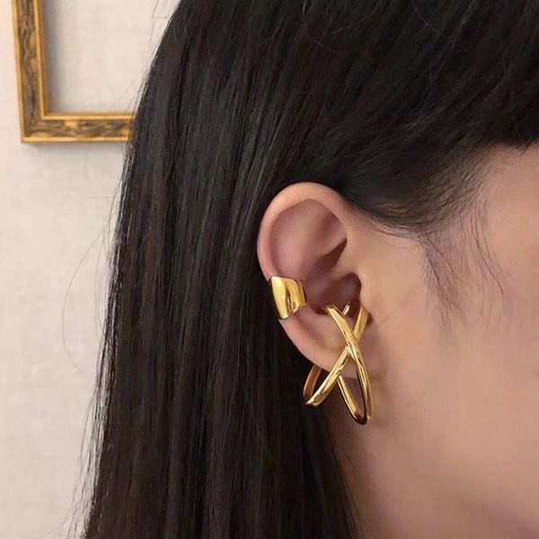 

fashion geometric exaggerated style earrings gold vintage punk for women wedding hip hop jewelry stud, Golden;silver