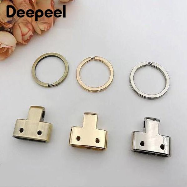 

bag parts & accessories deepeel 10pcs 21mm o ring keychain metal hanger buckles for webbing cord end clasps key split rings diy hardware, Black