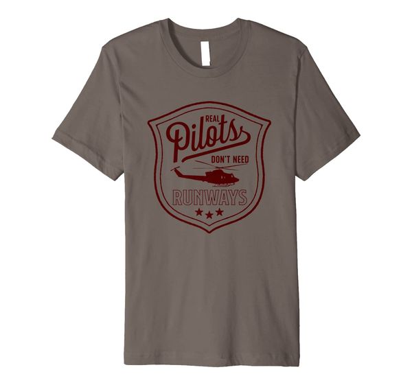 

helicopter pilot shirt - real pilots dont need runways, White;black