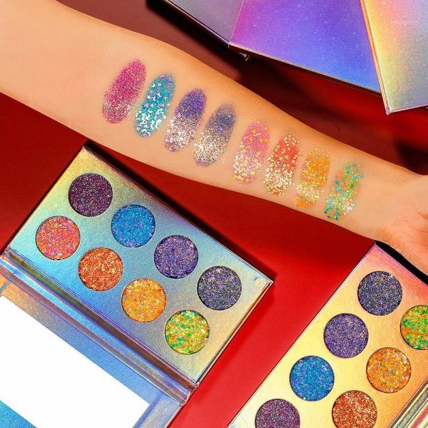 

sequins eyeshadow palette 8color makeup glitter eye shadow fluorescent waterproof long-lasting stage makeup1