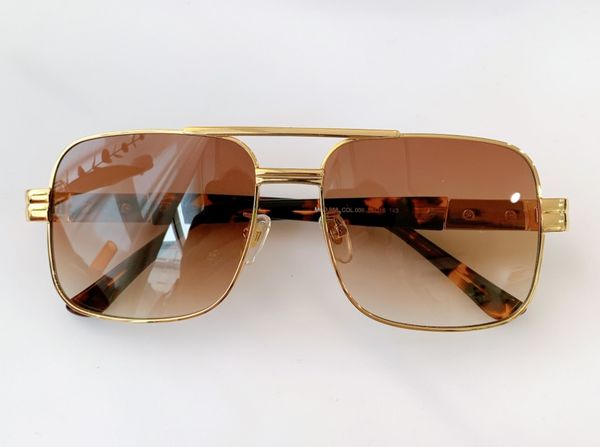 

vintage square sunglasses 988 gold havana/brown shaded sun glasses shades men designer sunglasses uv400 new with box, White;black