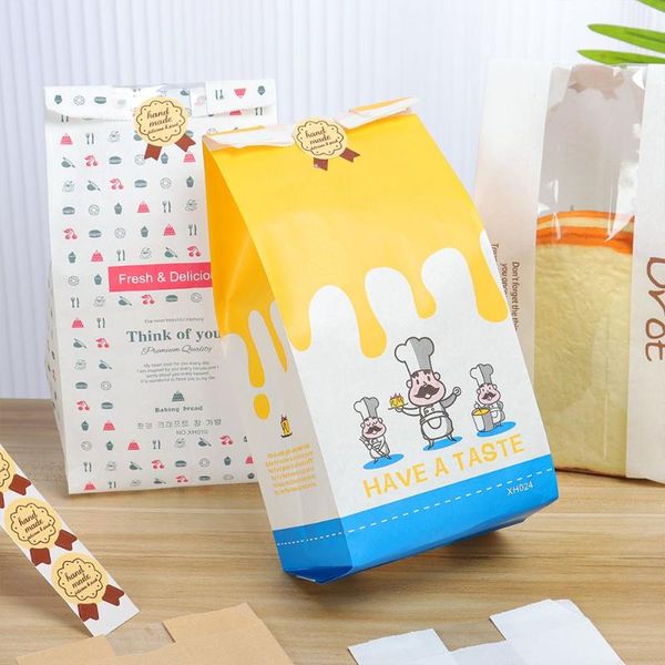 

gift wrap 5/10pcs vintage wedding supplies baking package party favor kraft paper bags bread food wrapping bag cookie pouch
