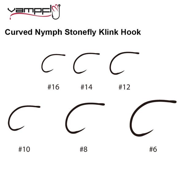 

fishing hooks vampfly 20pcs barbless curved nymph stonefly klink tying hook ultra sharp