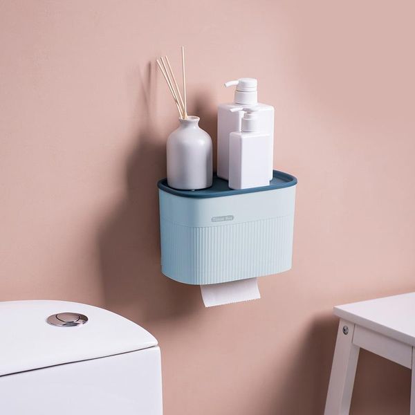 

toilet paper holders tissue box punch-nordic ins household waterproof