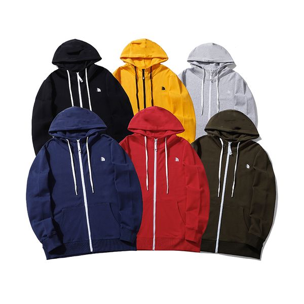 

men's terry material 100% hoodies cotton zipper jacket fashion all-match m-xxl, Black