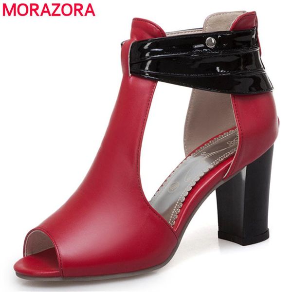 

plus size 34-46 fashion shoes women sandals peep toe high heels gladiator female ladies party office dress shoe, Black