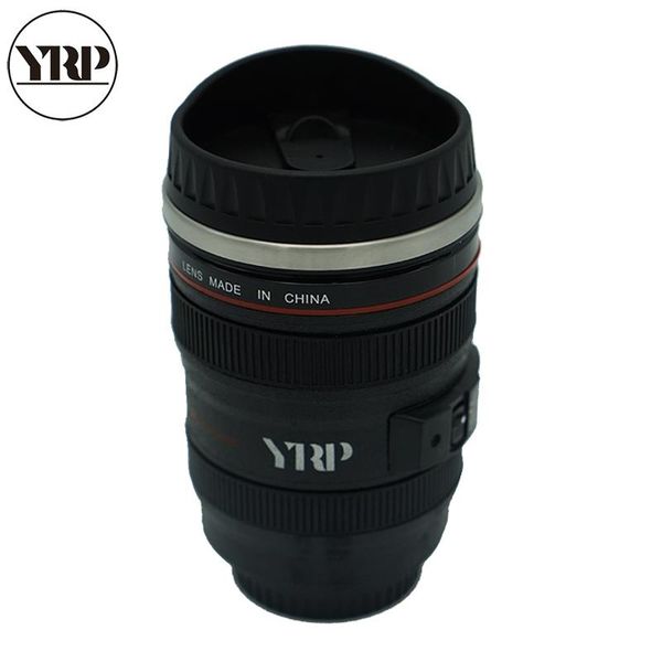 

mugs yrp 400ml stainless steel inner kitchen dining bar home office milk tea coffee self stirring mug cup emulation camera lens