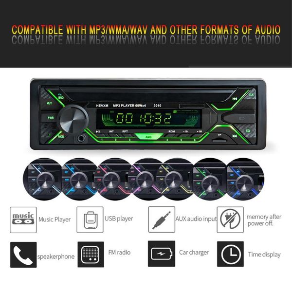 

mp3 player handsstereo car audio fm radio music players with remote control & mp4