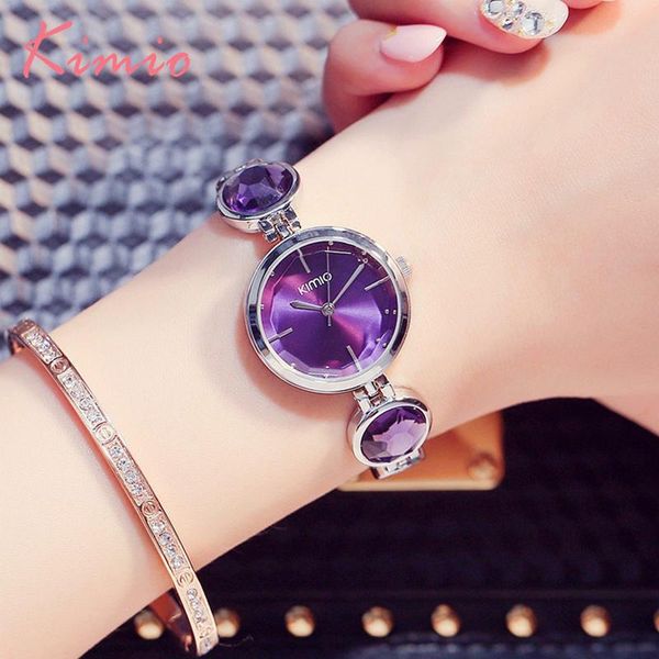 

brand simiple woman quartz watches luxury ladies crystal black big gem bracelet wrist watch for women christmas gift wristwatches, Slivery;brown