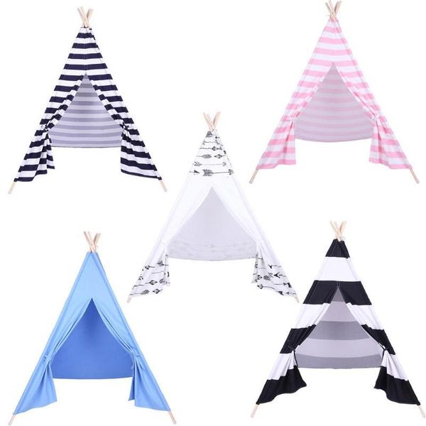 

tent children teepee baby indoor dollhouse with coloured flags tents and shelters