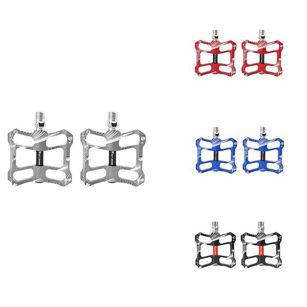 

bike pedals west biking 3 bearings mountain platform bicycle flat 9/16inch non-slip aluminum