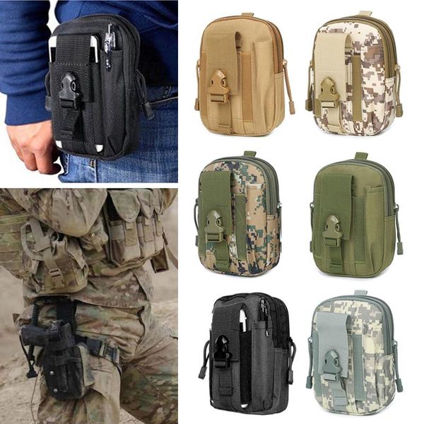 

waistbag military tactical travel hiking camouflage molle pouch belt waist fanny pack bag phone pocket bags