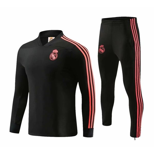 

real madrid black coat sports long sleeve suit men's small foot zipper pants football appearance sweater