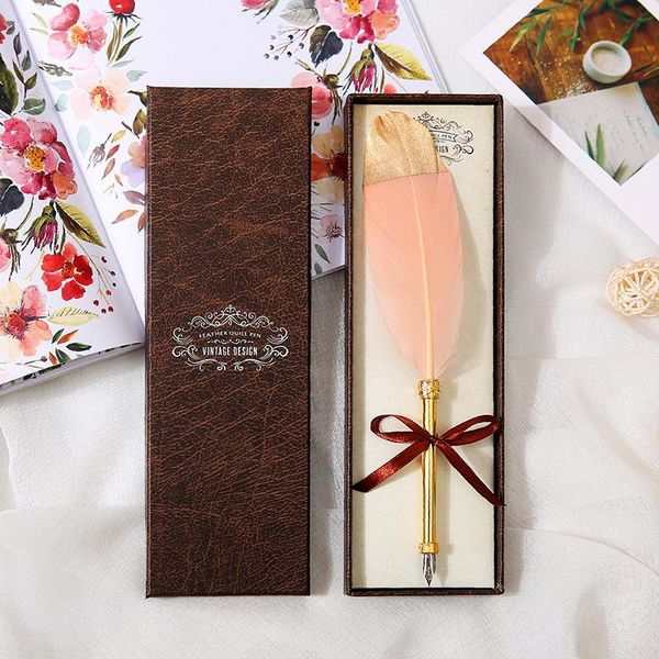 

fountain pens feather signature pen, business quill pen with gift box