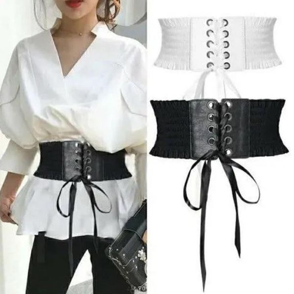 

belts women fashion wide belt lace loose tight waist seal tassel bow knots knitting strap all-match dress shirts multicolor waistband, Black;brown