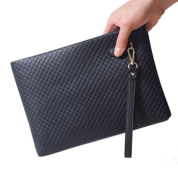 

handbag men's ipad business leisure envelope fashion large capacity, Black;red