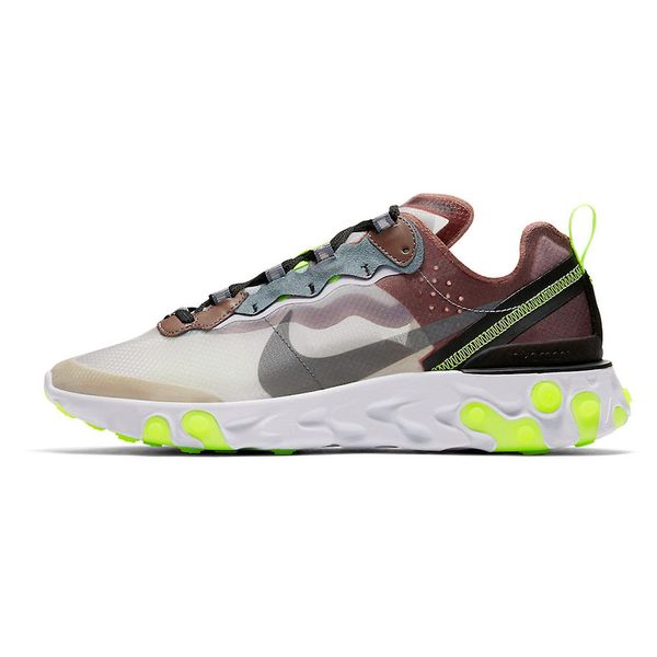 

running shoes react element 87 men women blue chill dark sand light orewood brown neptune green royal tint sail volt outdoor sports sneakers
