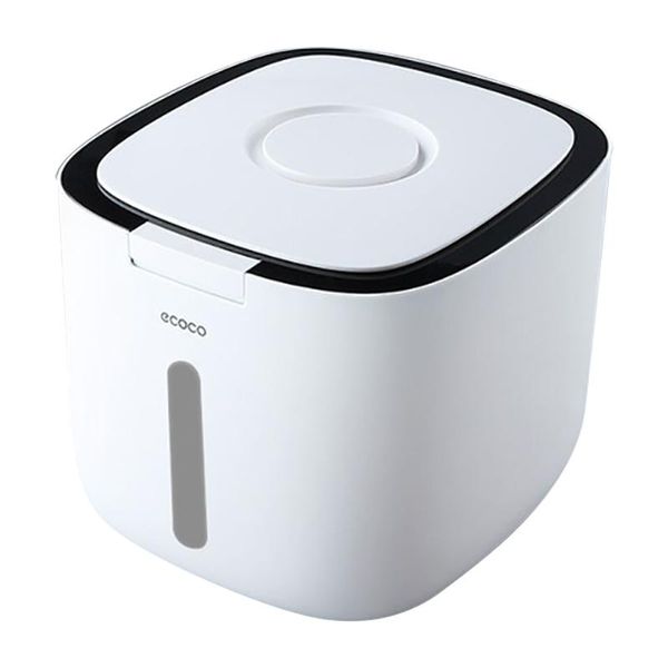 

storage bottles & jars ecoco 10kg kitchen nano bucket insect-proof moisture-proof sealed rice cylinder grain dog household box