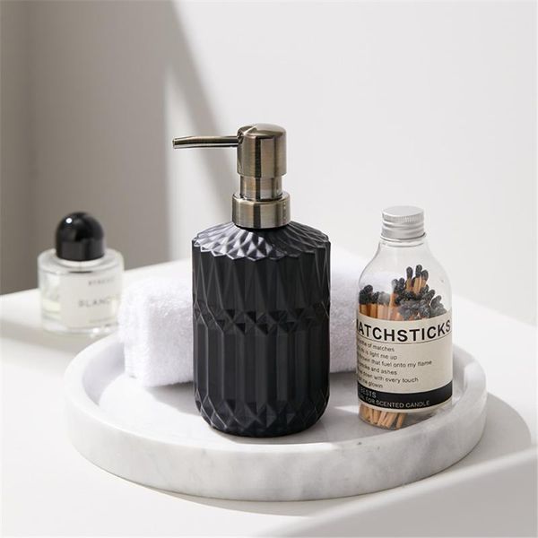 

liquid soap dispenser nordic glass home el bathroom shampoo bottles 390ml shower gel hand sanitizer empty refill sub-bottle