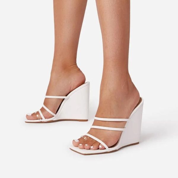 

sandals 2021 women pumps summer fashion open toe high heels shoes female thin belt thick party casual females, Black