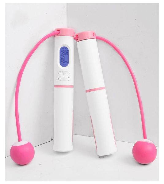 

cordless jump rope workout jumping with digital calorie counter handle weight loss training fitness for indoor and outdoor ropes