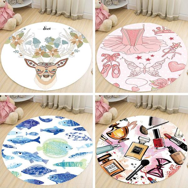 

carpets personalized printed round carpet, coffee table hanging blue bay window computer chair, non-slip carpet floor mat lb42808
