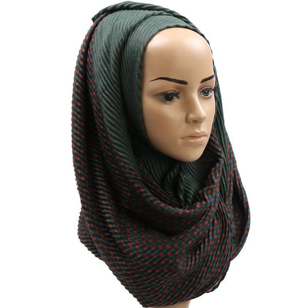 

scarves cotton crinkle hijab shawls wrinkle patchwork muslim plaid wraps headband autumn long scarf, Blue;gray