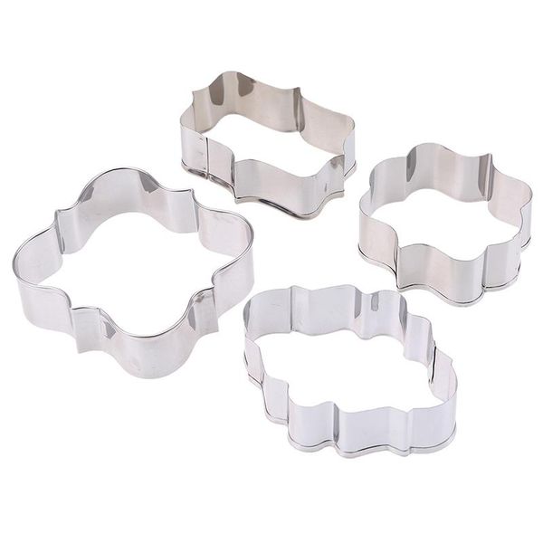

baking moulds 4pcs metal cookie cutters set mini geometric shapes fondant biscuit pastry cake decorating tools