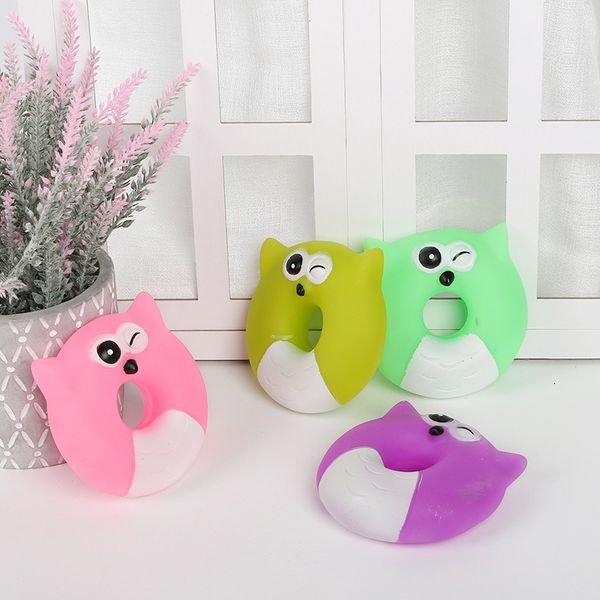 

enamel anti biting molars cleaning dog candy color voice doughnut pet toy