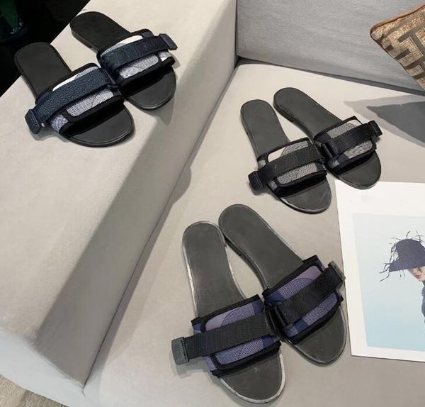 

2021 designer luxury sandals summer flat slipper fashion beach woman big head letters slippers 1, Black
