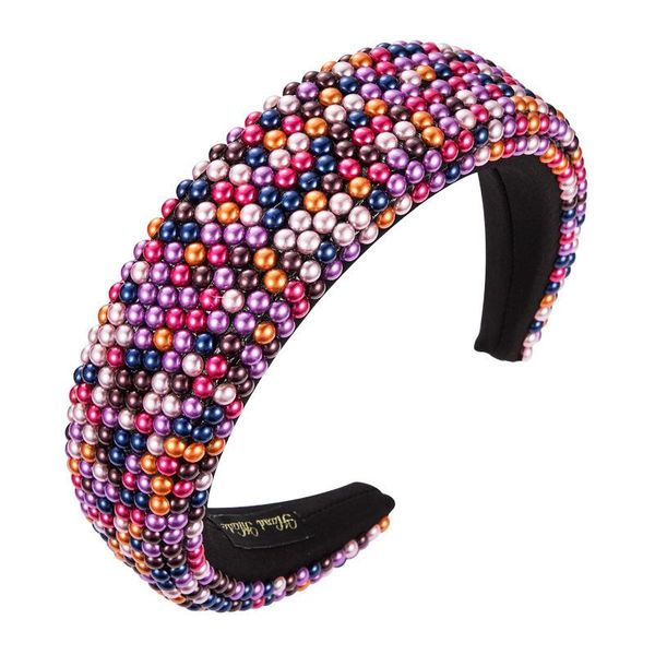 

hair clips & barrettes fashion luxurycolorful bohemian crystal rhinestones sponge padded headbands wide for women wild trendy accessories772, Golden;silver