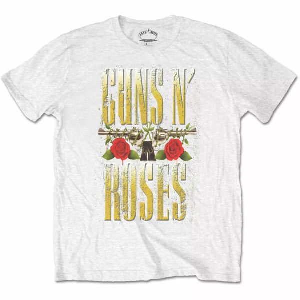

guns n 'roses big guns allowed men t-shirt, White;black