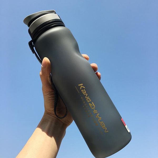 

water bottles bottle large capacity plastic sports outdoor fitness bicycle cup portable frosted space 1000ml