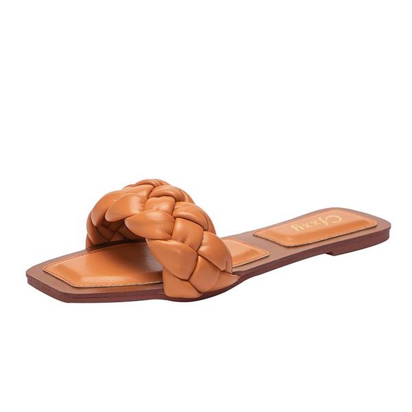 

slippers flat bottom women's sandals summer 2021, Black