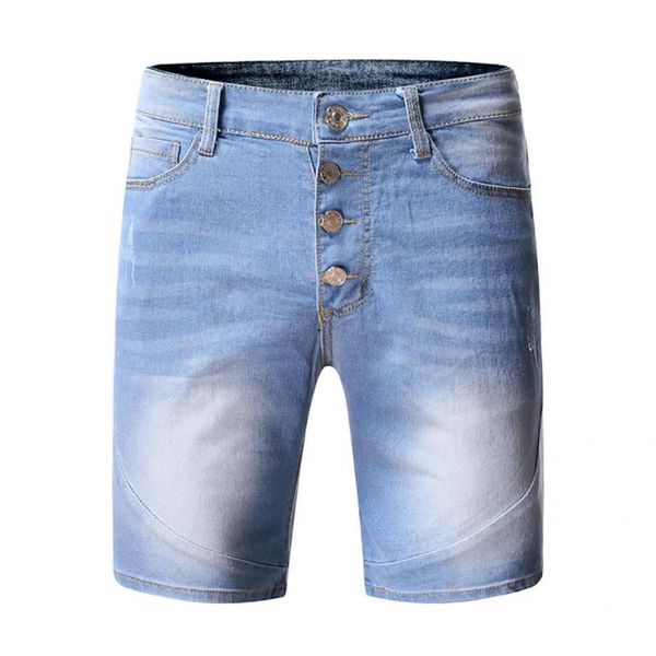 

men's shorts denim ripped skin-friendly polyester summer mens short pants for daily wear, White;black