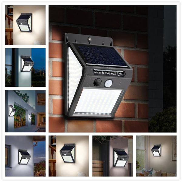 

solar lamps led light outdoor motion sensor waterproof garden christmas decoration wall