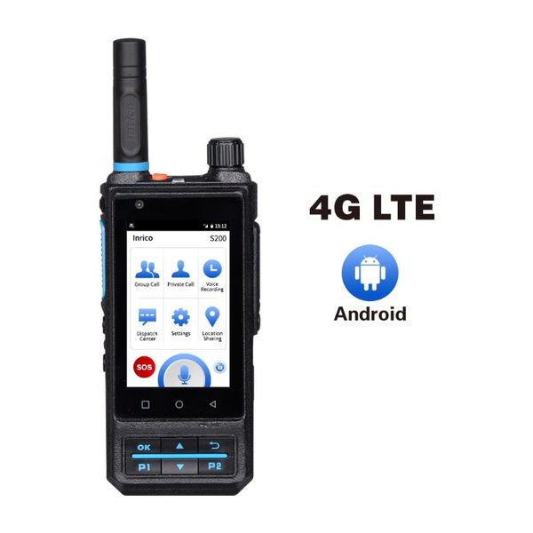 

walkie talkie inrico s200 4g lte network radio gps function mt6737wm 4000mah battery zello pwalkie phone