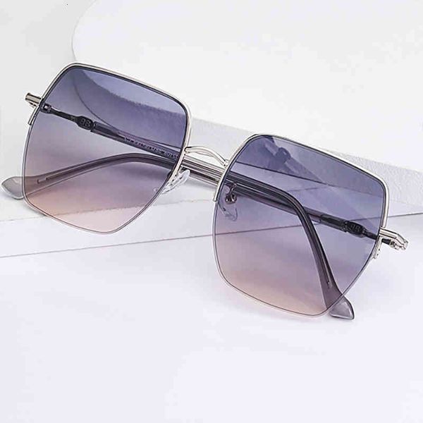 2021 Fashion Large Frame Drawing Nylon Sunglasses Donne TR90ins Style Glasses di alta qualità