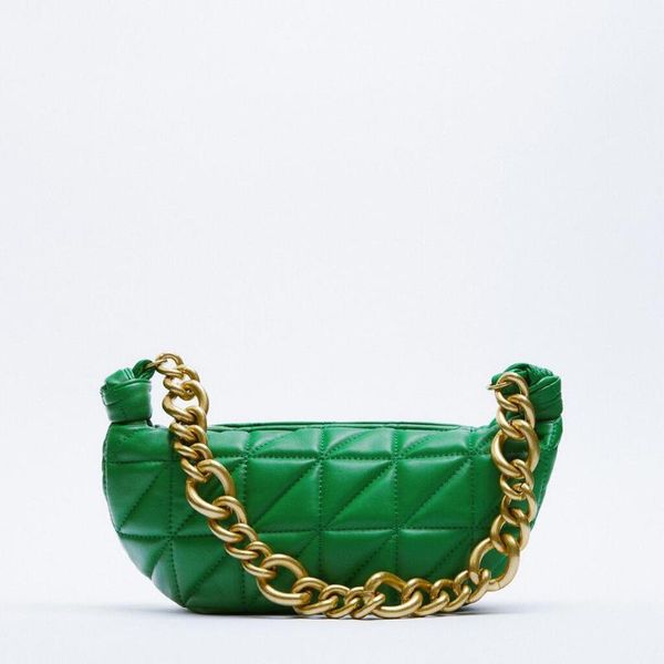 

evening bags luxury thick chain for women designer armpit brand crossbody shoulder underarm totes bag handbag baguette green fashion