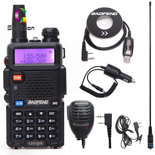 

walkie talkie baofeng uv-5r vhf/uhf136-174mhz&400-520mhz dual band two way radio handheld uv5r cb portable ham