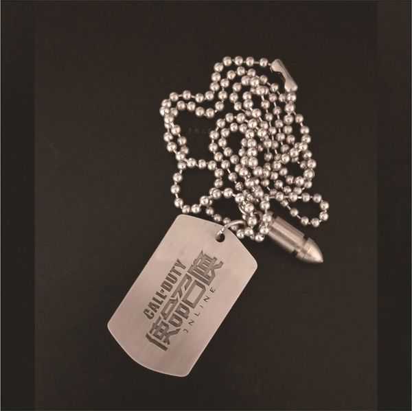 

zinc alloy dog tag men's pendant necklace army dog tag identity plate