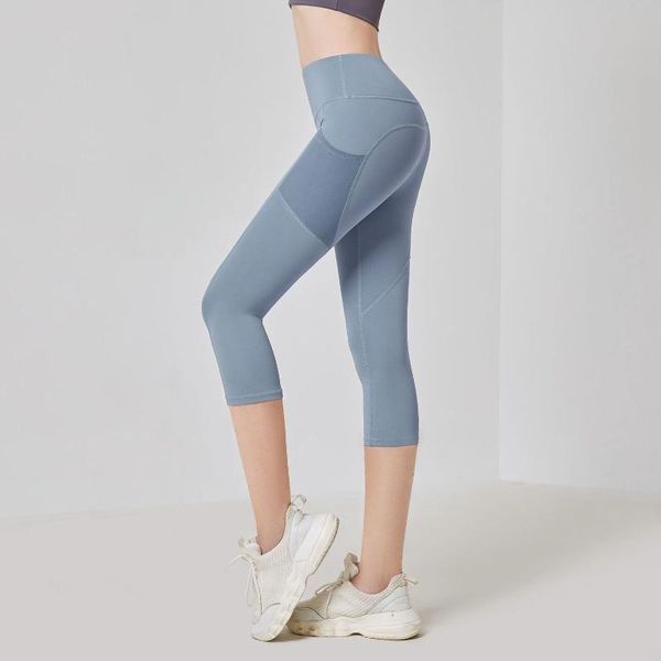 

yoga outfit women leggings capris pants oversize seamless high waisted sport shorts for fitness trousers with pocket gym clothing