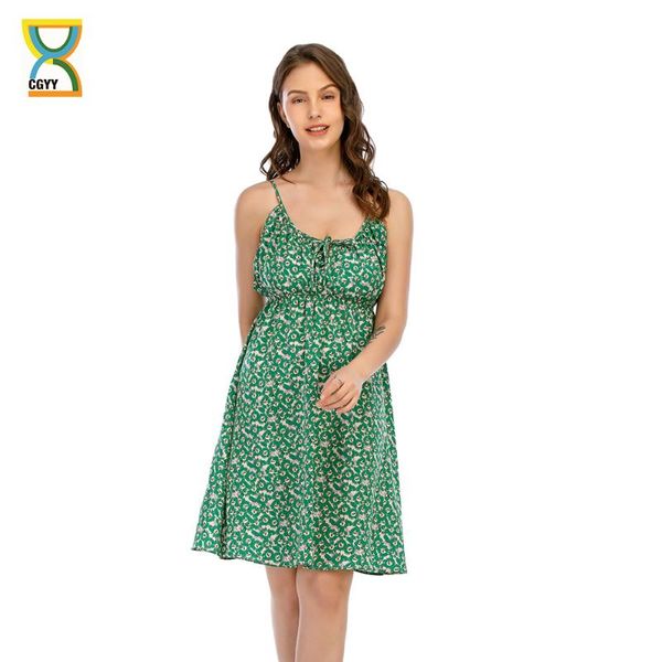 

plus size dresses summer 2021 ladies v neck floral boho short ruffle hem sleeveless green halter beach vestido casual, Black;gray