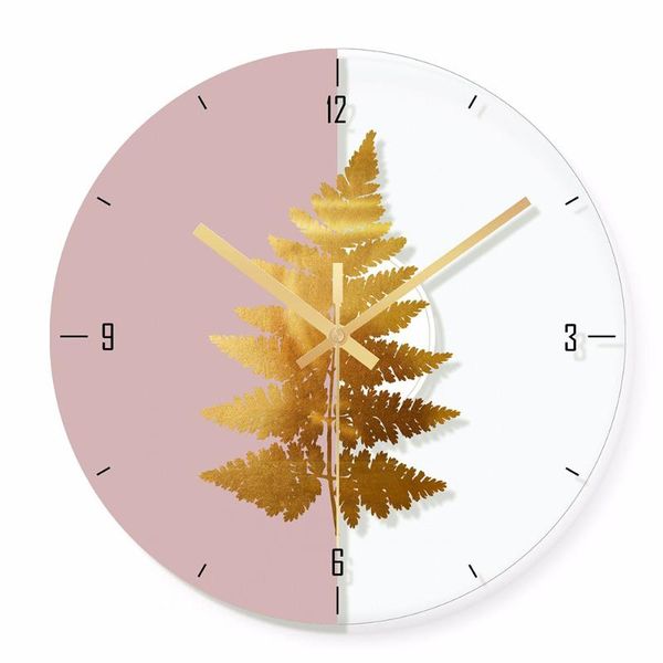 

wall clocks leaf plant clock creative frameless silent watches nordic fresh personality living room kitchen decorative