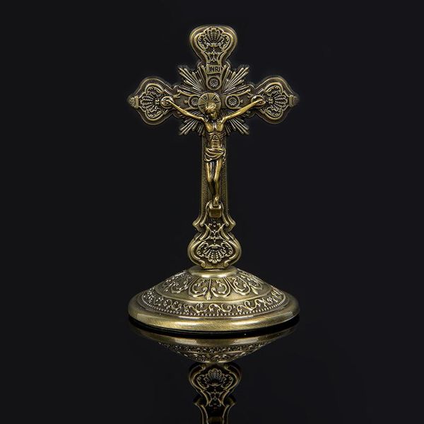 

pendant necklaces cross crucifix christ catholic jesus religious church decoration stand wall antique home chapel decor, Silver