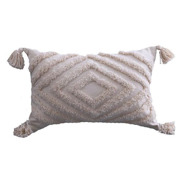 

pillow case boho tassel square soft pillowcase throw velvet cushion cover