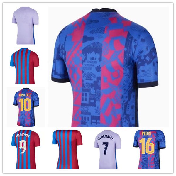 

21 22 thai messi memphis soccer jerseys 7 griezmann de jong braithwaite coutinho kun aguero s. roberto sergio e.royal 20 21 football shirt m, Black;yellow