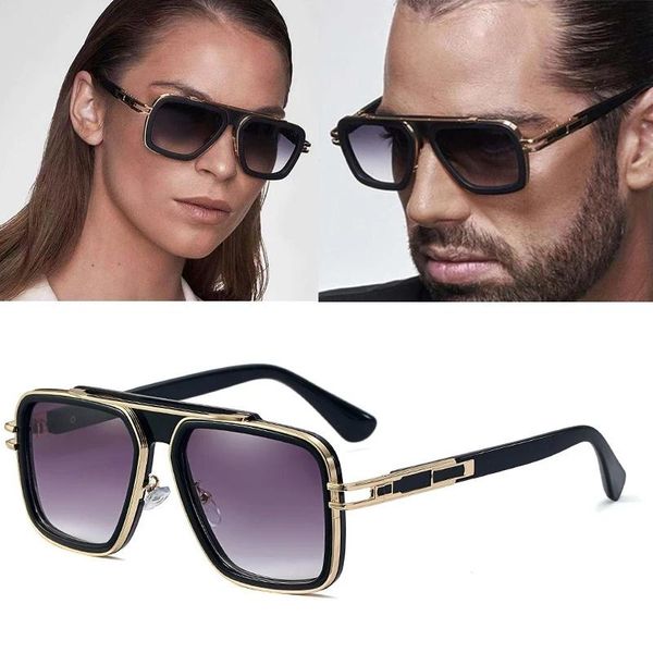 

sunglasses 2021 design fashion classic style retro gradient lens men vintage sun glasses oculos 95882e, White;black